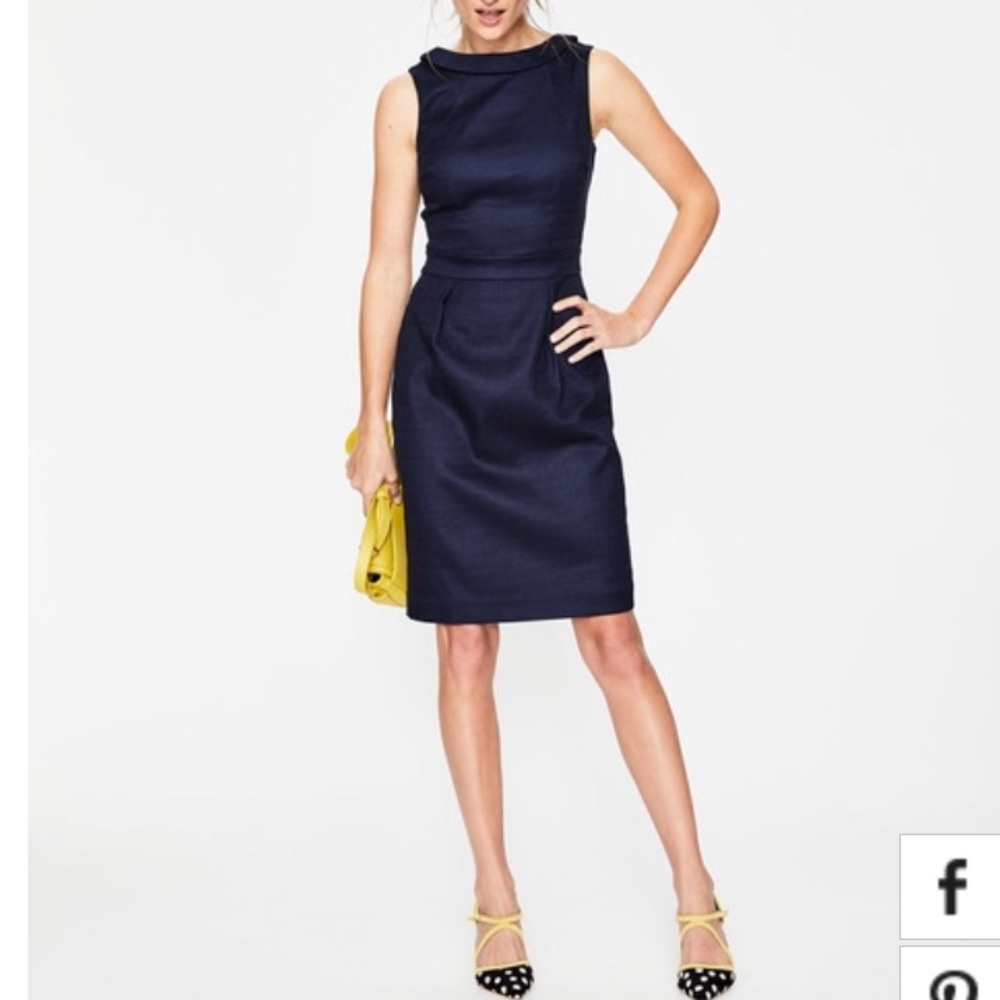 Boden navy blue dress